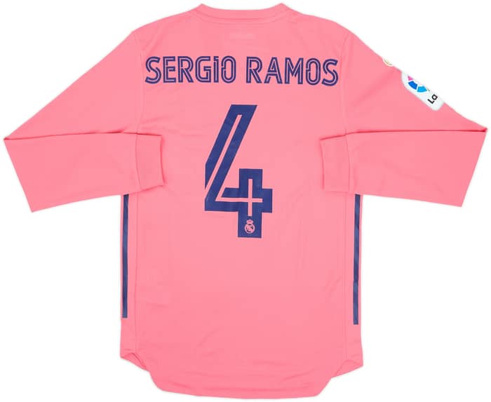 2020-21 Real Madrid Authentic Away L/S Shirt Sergio Ramos #4 (S)