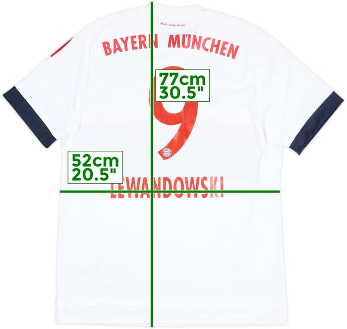 2015-16 Bayern Munich Away Shirt Lewandowski #9 - 9/10 - (L)