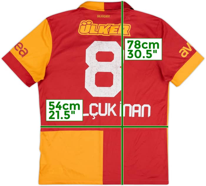 2012-13 Galatasaray Home Shirt Selcuk inan #8 - 5/10 - (L)