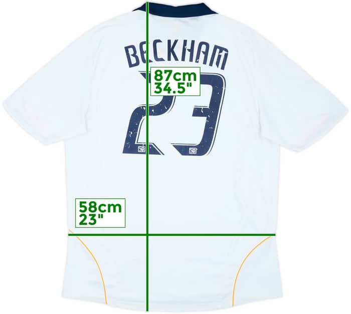 2008-09 LA Galaxy Home Shirt Beckham #23 - 4/10 - (XL)