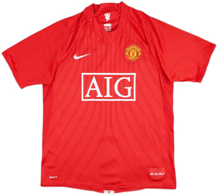 2007-09 Manchester United Home Shirt Berbatov #9 - 7/10 - (M)
