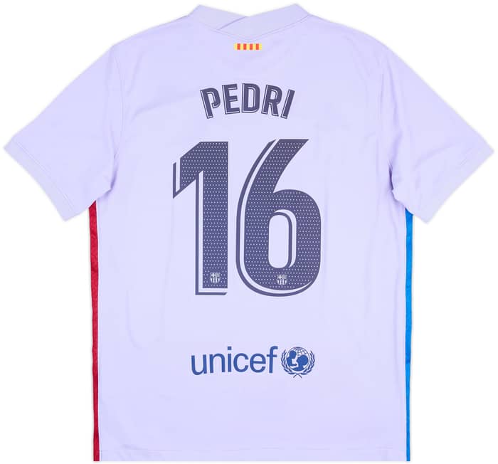 2021-22 Barcelona Away Shirt Pedri #16 - 7/10 - (L)
