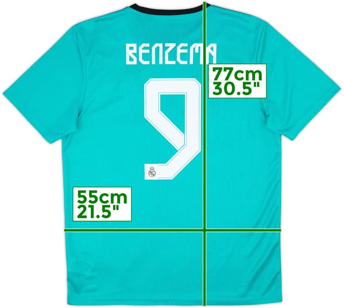 2021-22 Real Madrid Third Shirt Benzema #9 - 10/10 - (L)