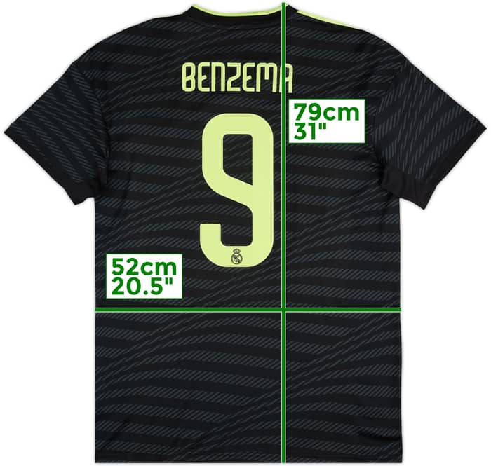 2022-23 Real Madrid Third Shirt Benzema #9 - 10/10 - (L)
