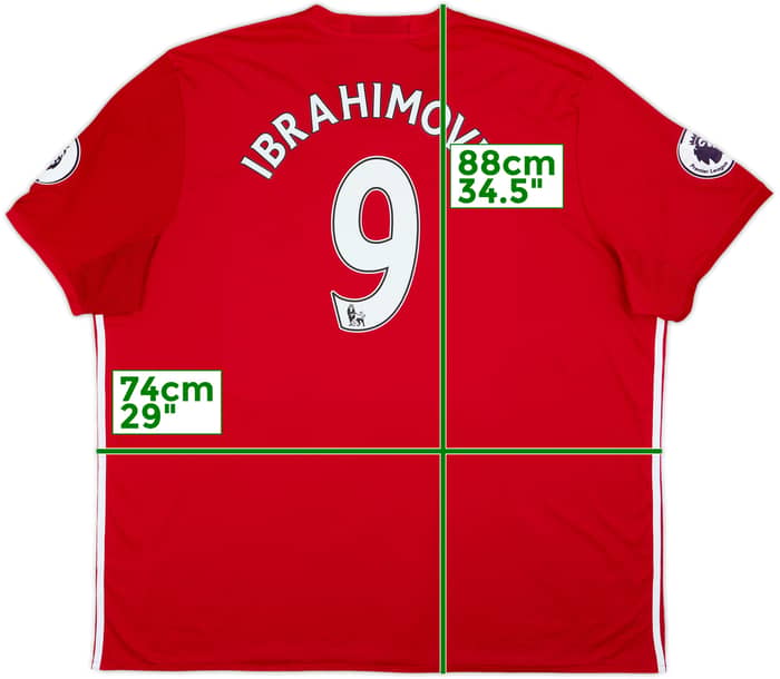 2016-17 Manchester United Home Shirt Ibrahimovic #9 - 7/10 - (4XL)