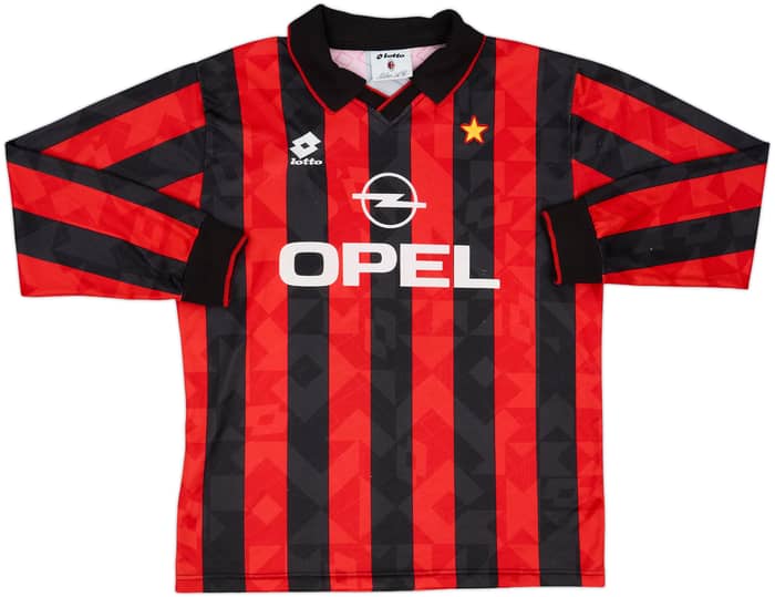 1994-95 AC Milan Home L/S Shirt - 8/10 - (L)