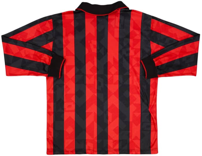 1994-95 AC Milan Home L/S Shirt - 8/10 - (L)