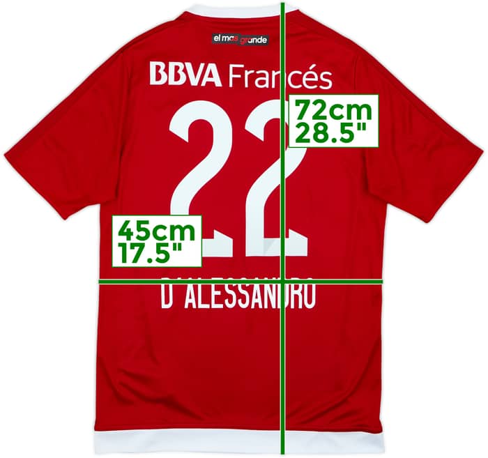 Camiseta de visitante del River Plate 2016-17 D'Alessandro #22 - 9/10 - (S)