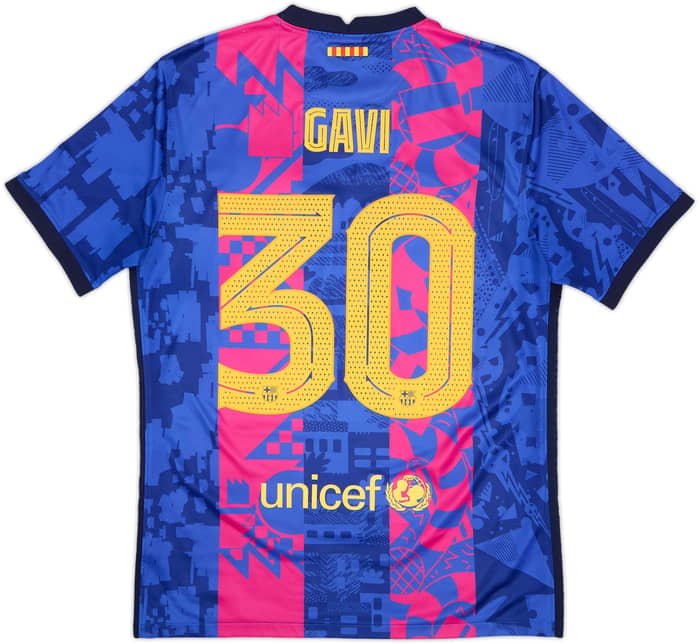 2021-22 Barcelona Third Shirt Gavi #30 - 6/10 - (M)