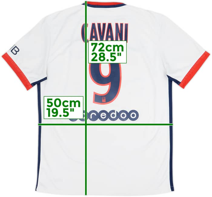 2015-16 Paris Saint-Germain Away Shirt Cavani #9 - 7/10 - (M)