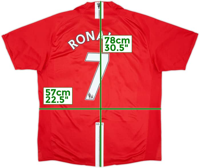 2007-09 Manchester United Home Shirt Ronaldo #7 - 6/10 - (XL)