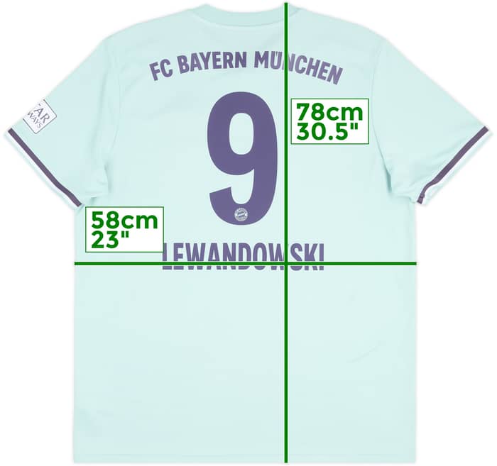 2018-19 Bayern Munich Away Shirt Lewandowski #9 - 8/10 - (XL)
