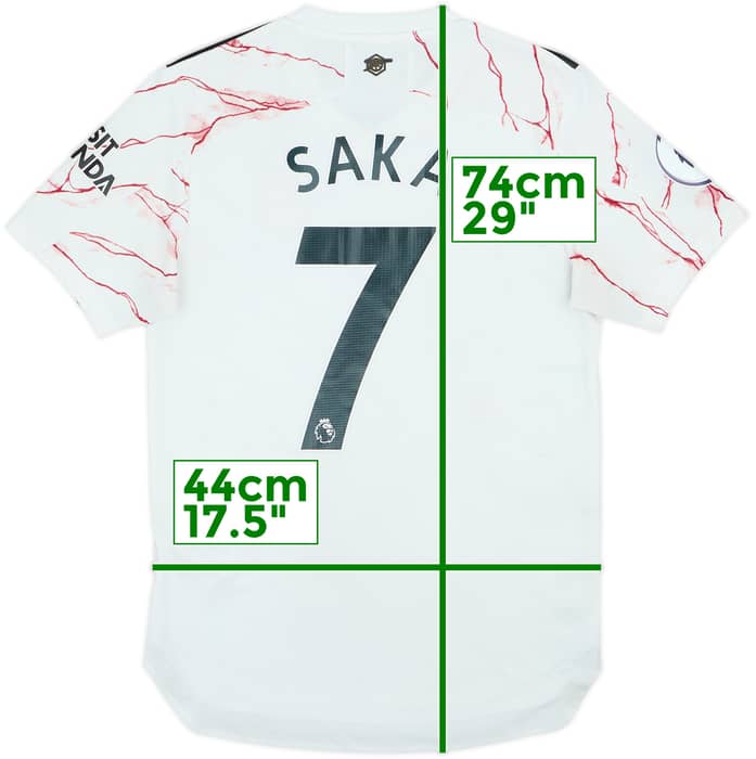 2020-21 Arsenal Authentic Away Shirt Saka #7 - 9/10 - (S)