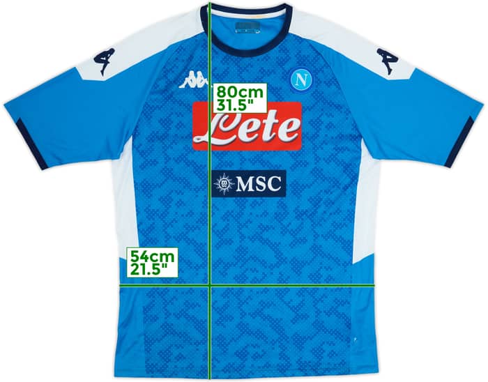 2019-20 Napoli Basic Home Shirt - 8/10 - (3XL)