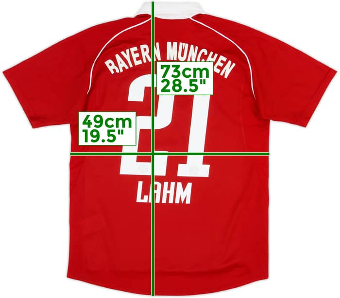 2005-06 Bayern Munich Home Shirt Lahm #21 - 7/10 - (15-16 Years)