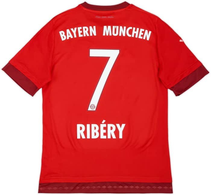 2015-16 Bayern Munich Home Shirt Ribery #7 - 9/10 - (XL.Boys)