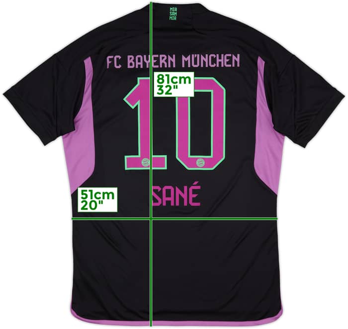 2023-24 Bayern Munich Away Shirt Sane #10 - 9/10 - (L)