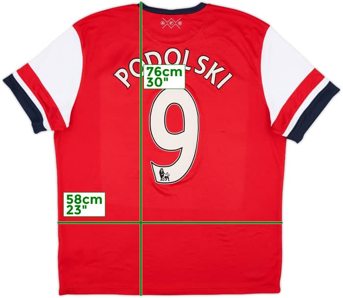 2012-14 Arsenal Home Shirt Podolski #9 - 6/10 - (XXL)