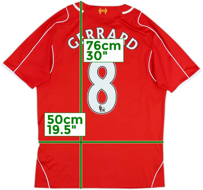2014-15 Liverpool Home Shirt Gerrard #8 - 6/10 - (M)