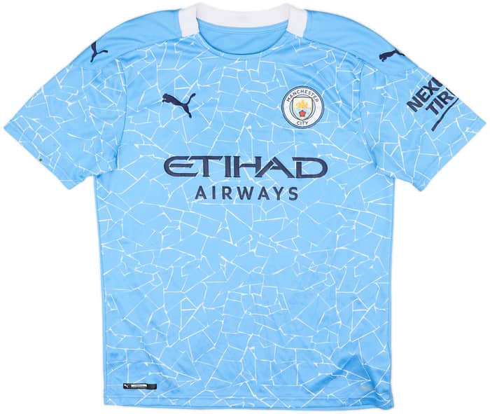 2020-21 Manchester City Home Shirt De Bruyne #17 - 8/10 - (M)
