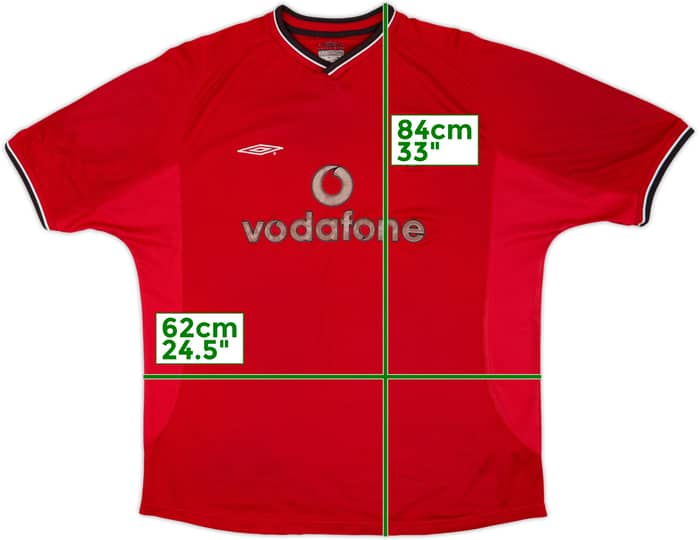 2000-02 Manchester United Home Shirt - 4/10 - (XL)