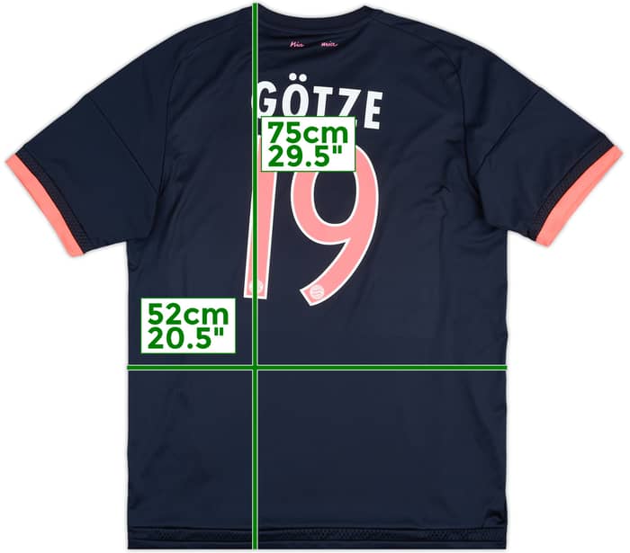 2015-16 Bayern Munich Third Shirt Gotze #19 - 8/10 - (L)