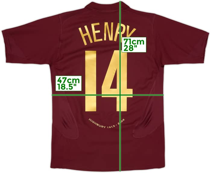 2005-06 Arsenal Home Shirt Henry #14 - 9/10 - (15-16 Years)