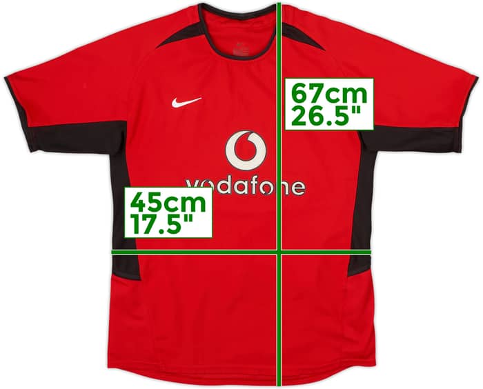 2002-04 Manchester United Home Shirt - 8/10 - (13-14 Years)
