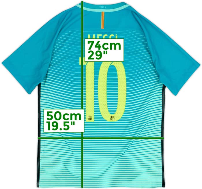 2016-17 Barcelona Authentic Third Shirt Messi #10 - 7/10 - (M)