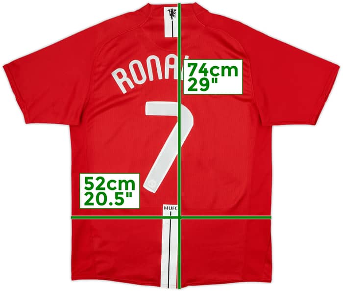 2007-09 Manchester United Home Shirt Ronaldo #7 - 6/10 - (M)