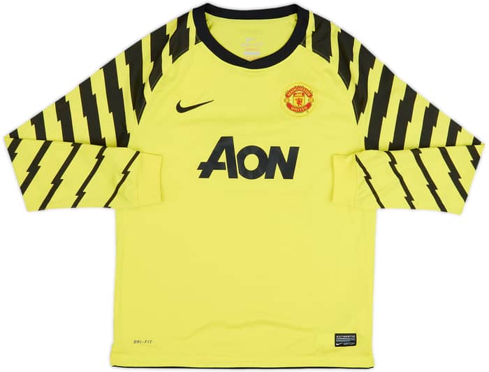 2010-11 Manchester United Yellow GK Shirt - 8/10 - (13-14 Years)