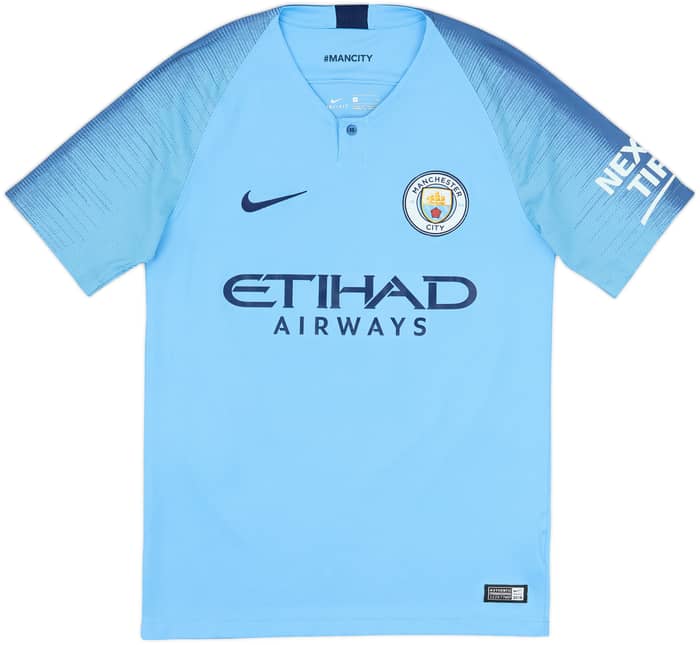 2018-19 Manchester City Home Shirt Kun Aguero #10 - 8/10 - (S)
