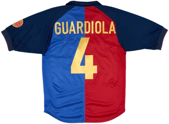 1999-00 Barcelona Centenary Home Shirt Guardiola #4 - 8/10 - (M)