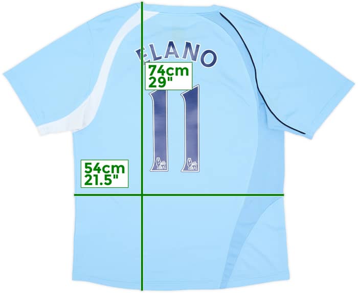 2008-09 Manchester City Home Shirt Elano #11 - 6/10 - (L)