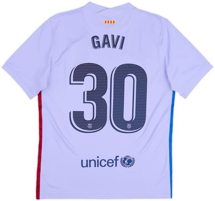 Camiseta de visitante del Barcelona 2021-22 Gavi #30 - 5/10 - (M)