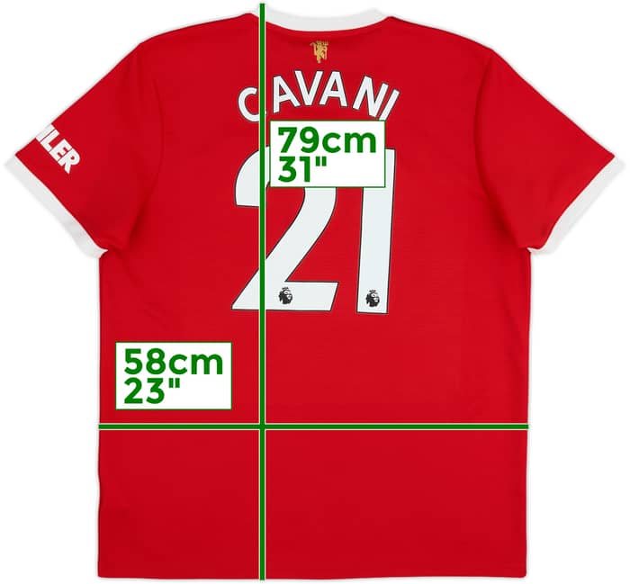 2021-22 Manchester United Home Shirt Cavani #21 - 8/10 - (XL)