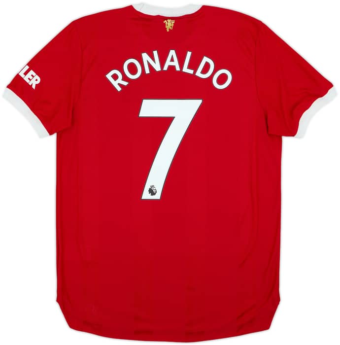Camiseta auténtica de local del Manchester United 2021-22 Ronaldo #7 - 5/10 - (L)