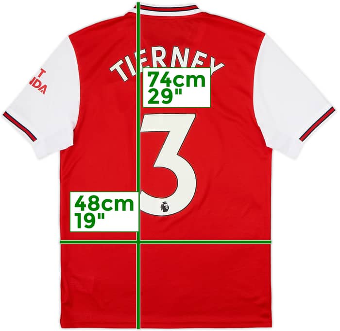 2019-20 Arsenal Home Shirt Tierney #3 - 8/10 - (S)
