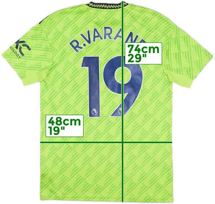 2022-23 Manchester United Third Shirt R. Varane #19 - 8/10 - (M)