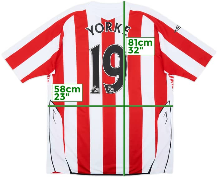 2007-08 Sunderland Home Shirt Yorke #19 - 5/10 - (XL)
