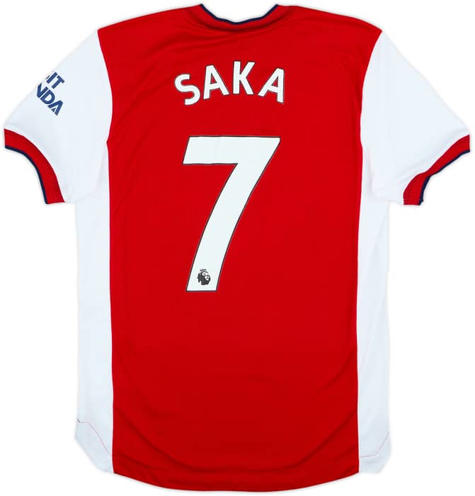 2021-22 Arsenal Authentic Home Shirt Saka #7 - 6/10 - (S)