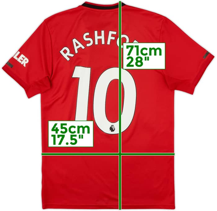 2019-20 Manchester United Home Shirt Rashford #10 - 8/10 - (S)