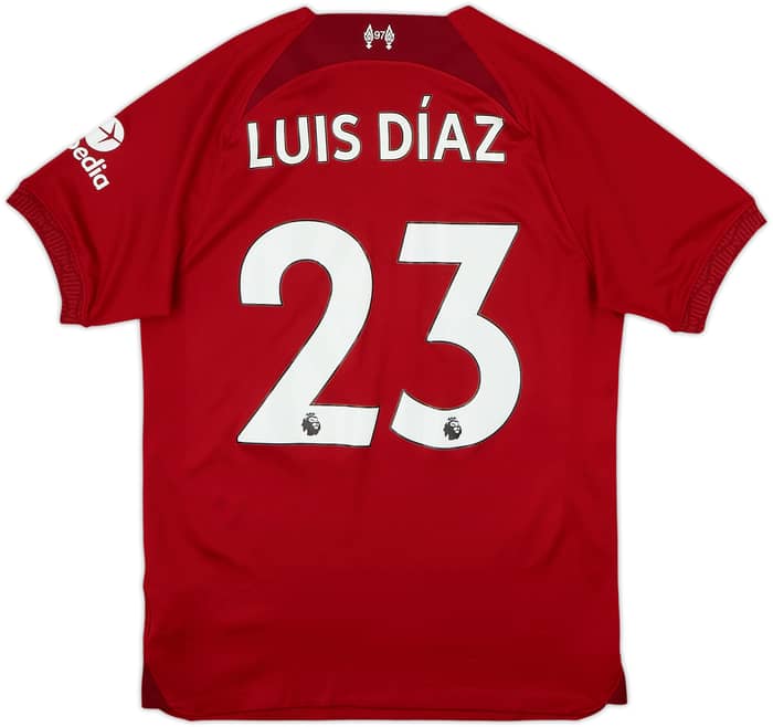 2022-23 Liverpool Home Shirt Luis Diaz #23 - 6/10 - (S)
