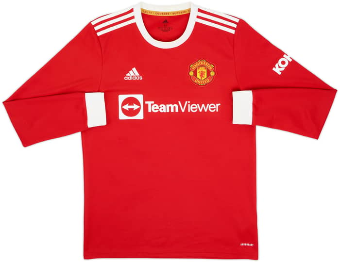 2021-22 Manchester United Home L/S Shirt Sancho #25 - 8/10 - (M)