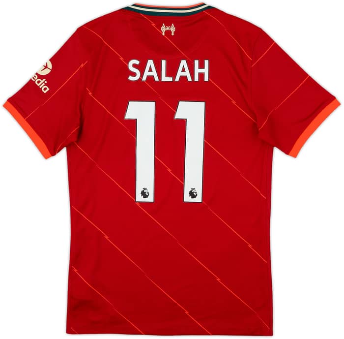 2021-22 Liverpool Home Shirt Salah #11 - 9/10 - (S)