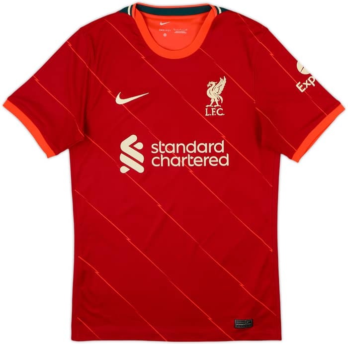 2021-22 Liverpool Home Shirt Salah #11 - 9/10 - (S)