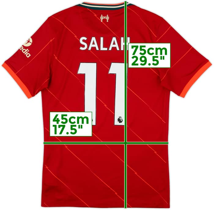 2021-22 Liverpool Home Shirt Salah #11 - 9/10 - (S)