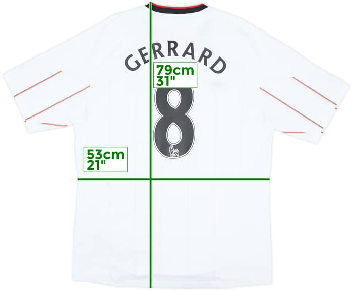 2010-11 Liverpool Away Shirt Gerrard #8 - 5/10 - (L)