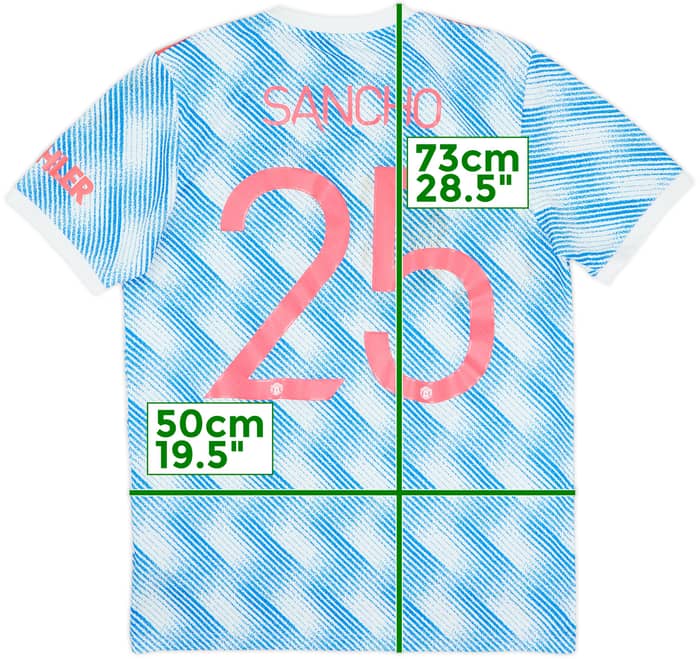 2021-22 Manchester United Away Shirt Sancho #25 - 6/10 - (M)