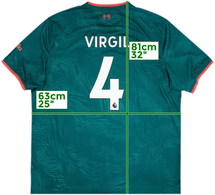 2022-23 Liverpool Third Shirt Virgil #4 - 8/10 - (XXL)